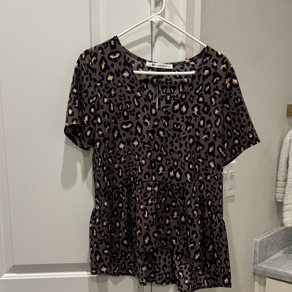 The Impeccable Pig Black and Brown Leopard Blouse